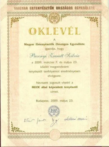 MEOE tenyésztői tanfolyam